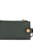 Calfskin Medusa Lanyard Zip Pouch Card Holder Bottle Green