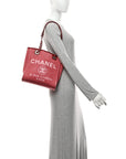Canvas Mini Deauville Tote Red