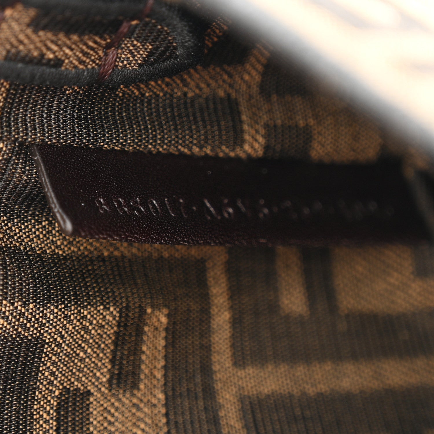 Fabric Jacquard FF 1974 Mini Baguette Tobacco Moro Black