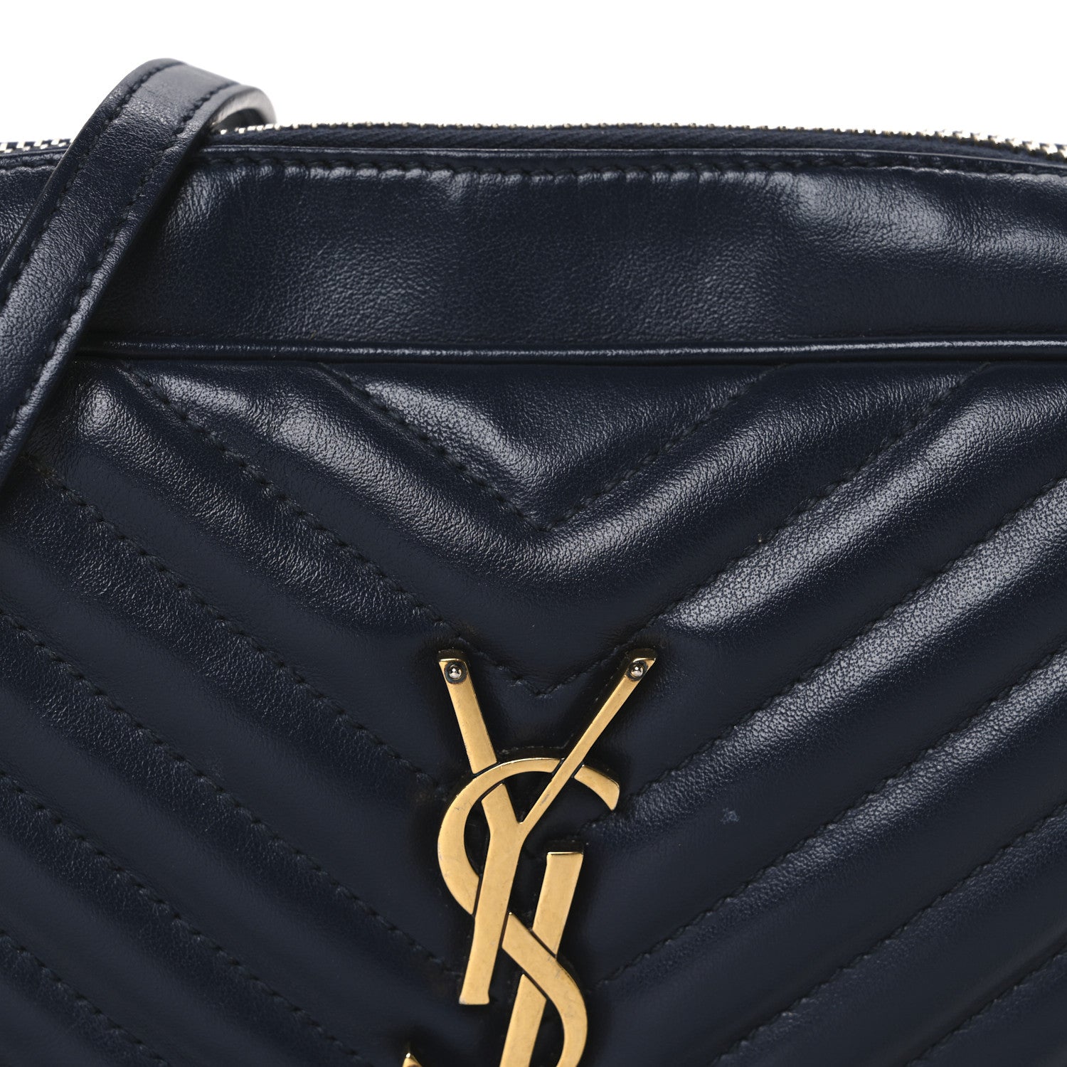 Calfskin Matelasse Monogram Lou Camera Bag Deep Marine