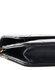 Lambskin Quilted Wallet On Chain WOC Navy