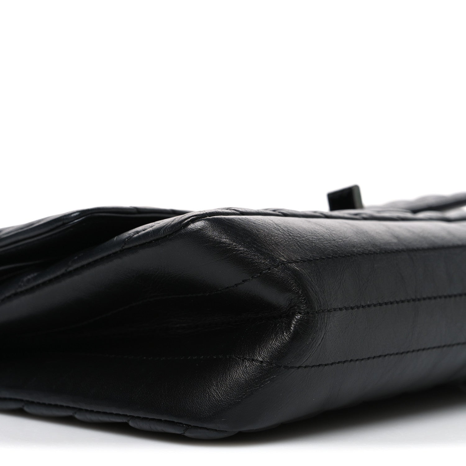 Sheepskin Chevron Quilted 2.55 Reissue 225 Double Flap So Black