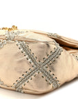 Metallic Calfskin Crochet Medium CHNL 19 Flap Gold