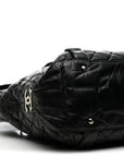 Distressed Lambskin Vintage Ligne Lady Braid Tote Black