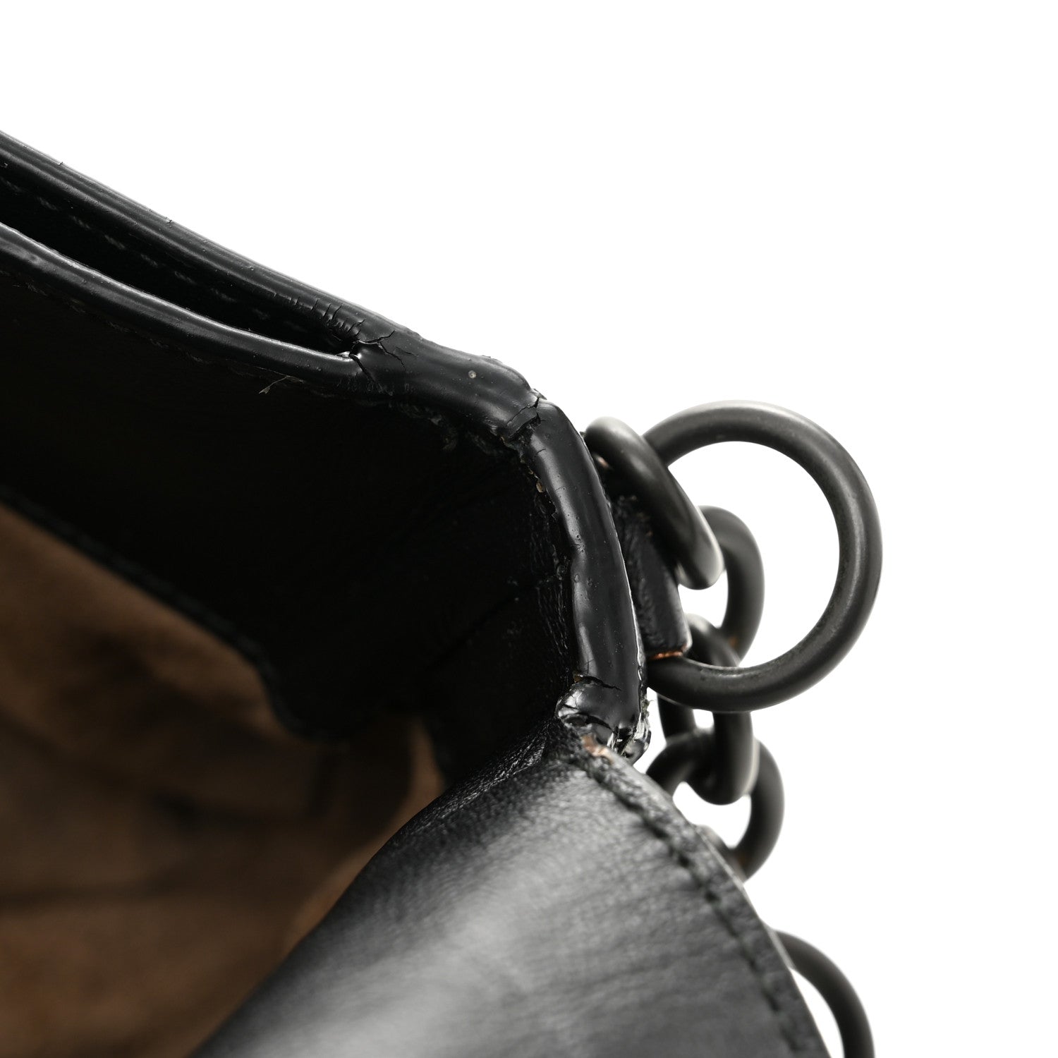 Nappa Intrecciato Small Double Pocket Flap Black