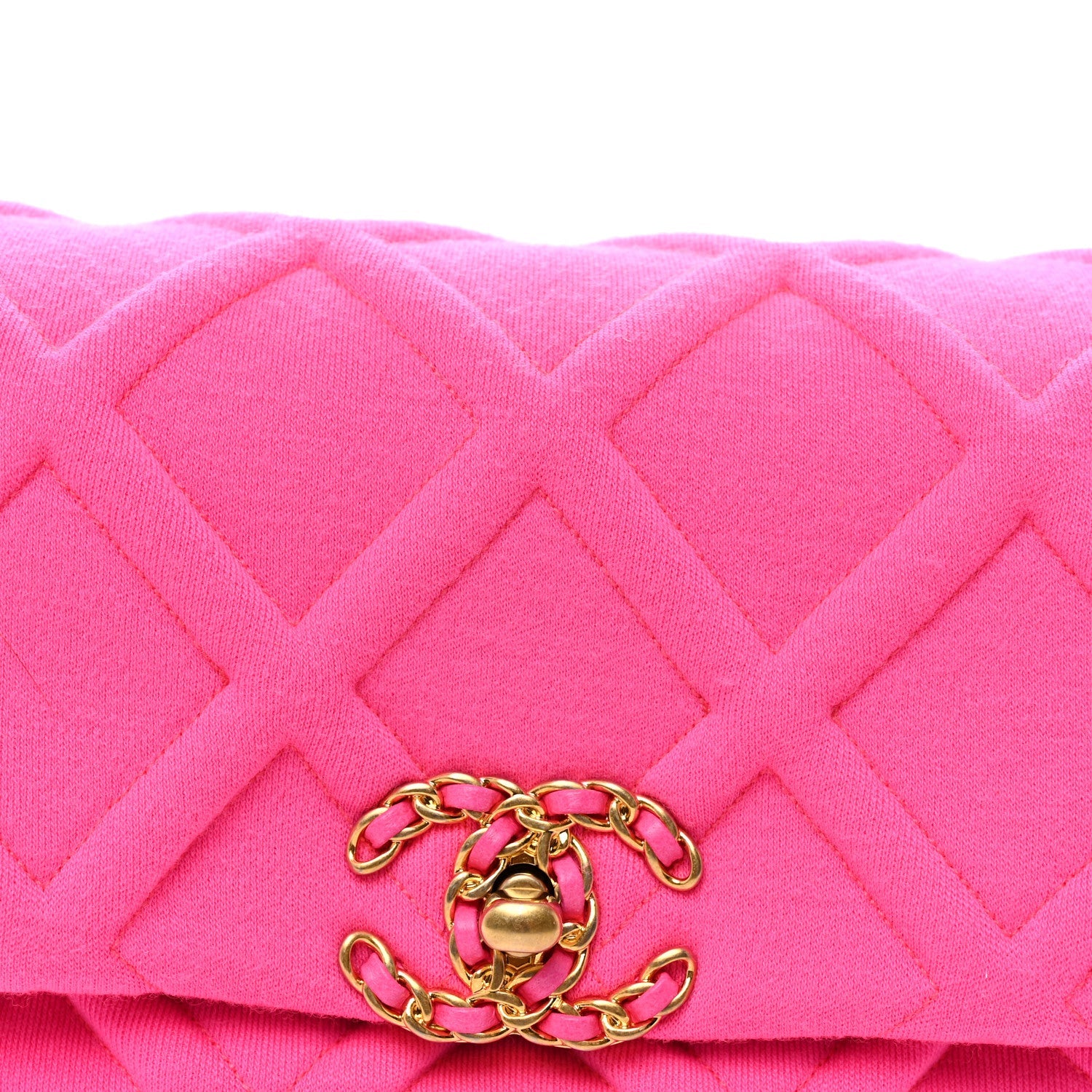 Jersey Quilted CHNL 19 Waist Bag Pink