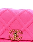 Jersey Quilted CHNL 19 Waist Bag Pink