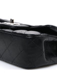 Lambskin Quilted Extra Mini Rectangular Flap Black