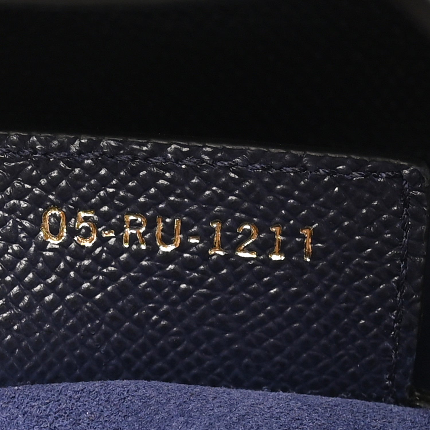 Grained Calfskin Saddle Bag Navy