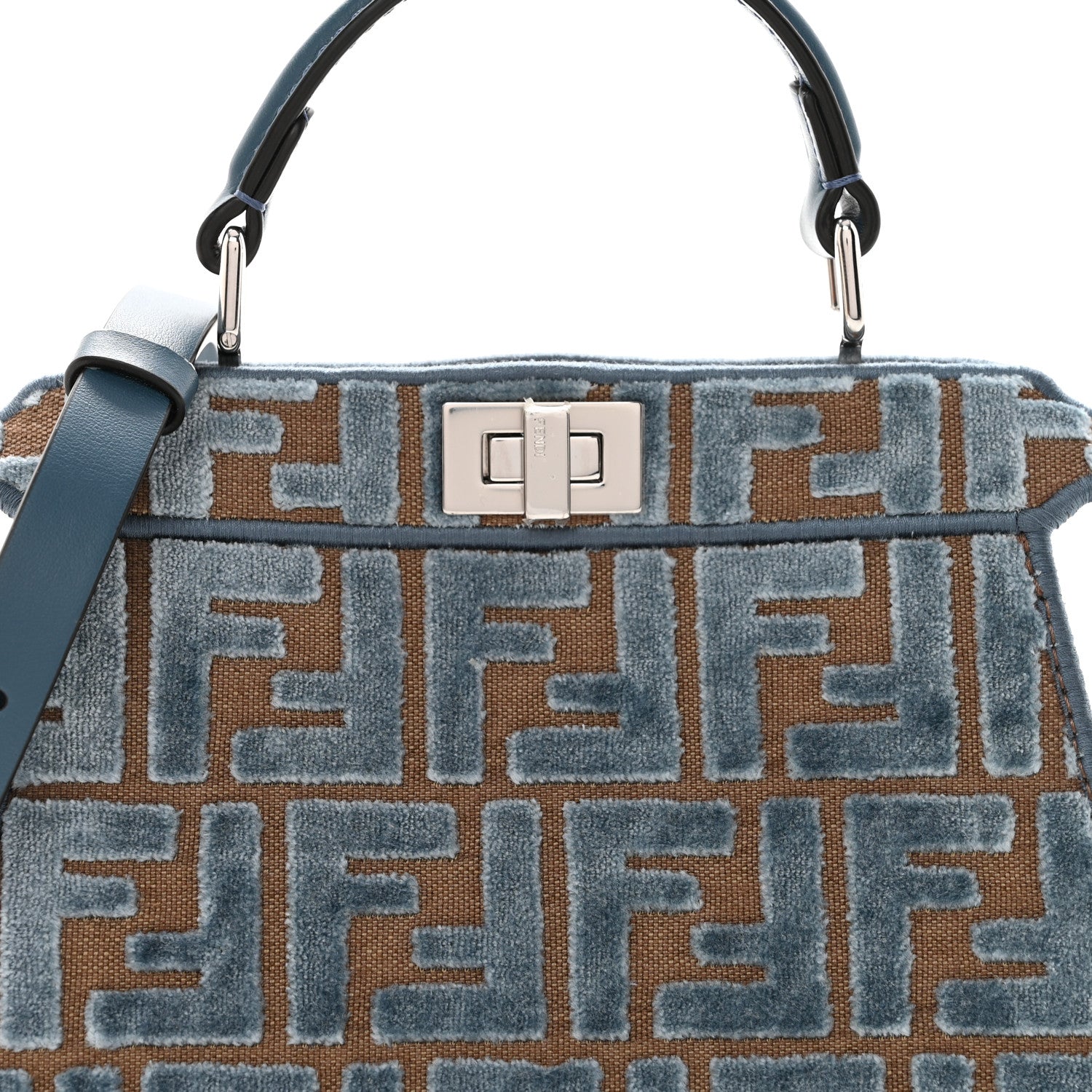Velvet Jacquard FF Small Peekaboo I SEE U Satchel Anice