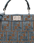 Velvet Jacquard FF Small Peekaboo I SEE U Satchel Anice