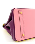 Chevre Mysore Horseshoe Birkin 30 Rose Confetti Anemone Lime