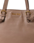 Soft Calf Studded Shopping Tote Cammeo