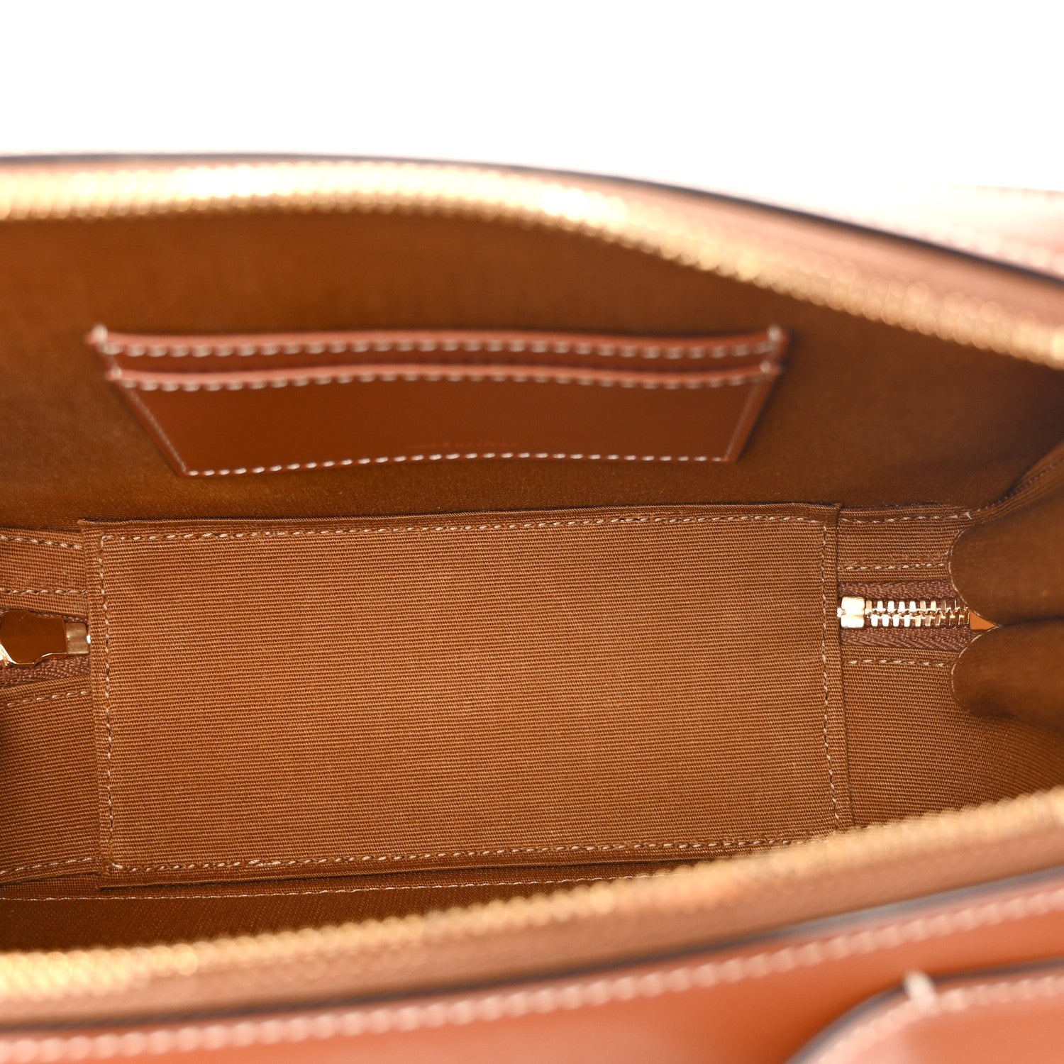 Triomphe Canvas Top Handle Messenger Box Tan