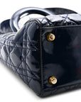 Patent Cannage Medium Supple Lady D1OR  Navy Blue
