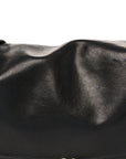 Shiny Lambskin Soft Triomphe Half Moon Bag Black