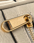 Textured Dollar Calfskin Web Mini Ophidia Shoulder Bag Mystic White