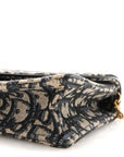 Oblique Saddle Chain Pouch Blue