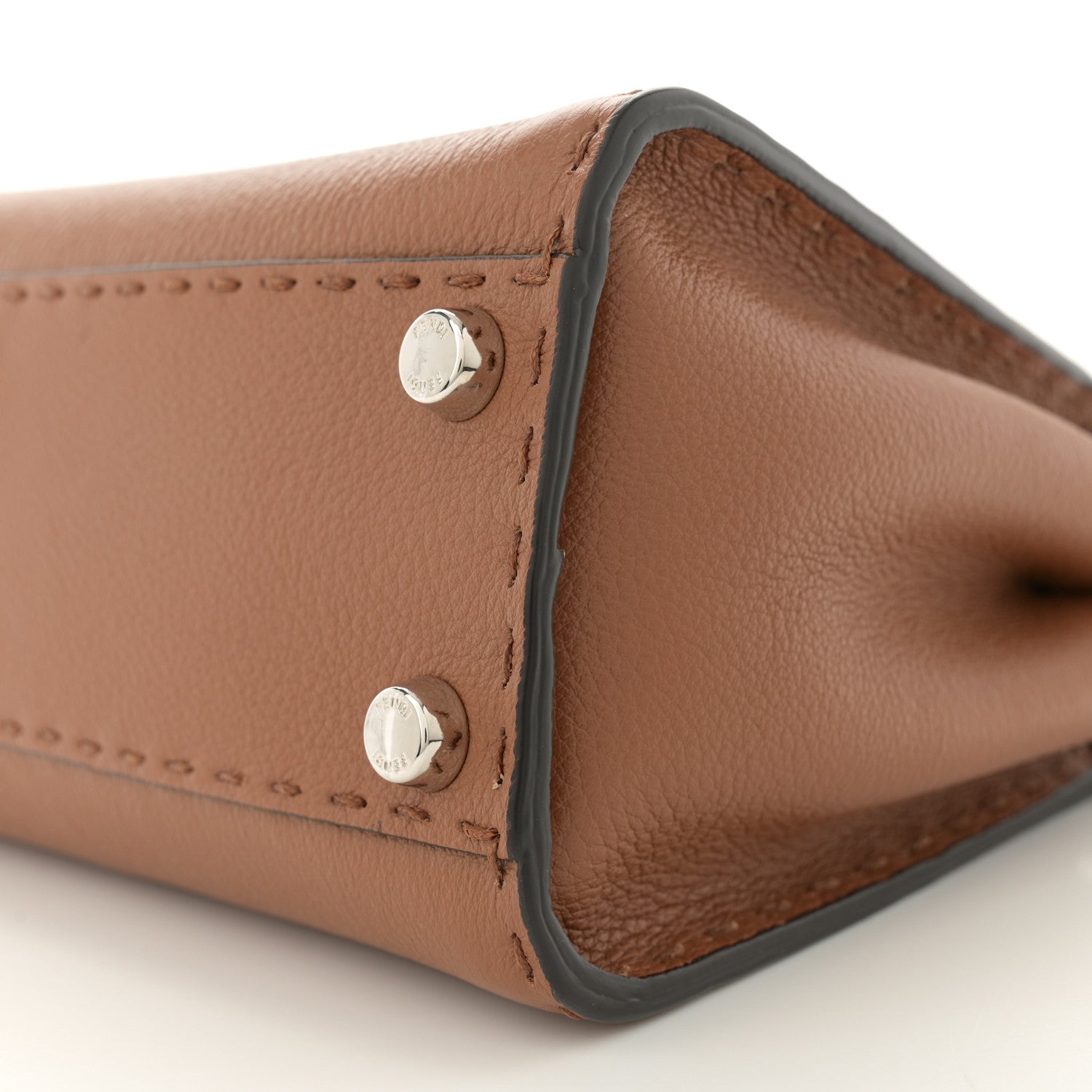 Cuoio Romano Selleria Bi-Color Mini Peekaboo Iconic Satchel Mou Milk