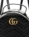 Calfskin Matelasse GG Marmont Dome Backpack Black