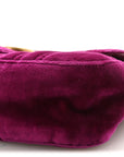 Velvet Matelasse Mini GG Marmont Shoulder Bag Fuchsia Violet Cyclamen