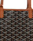 Goyardine Reversible Mini Anjou Black Gold