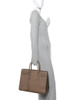 Grained Calfskin Large Sac de Jour Carryall Taupe