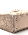 Metallic Lambskin Cannage Small My ABCD1OR Lady D1OR Gold