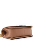 Caviar Chevron Quilted Medium Boy Flap Brown