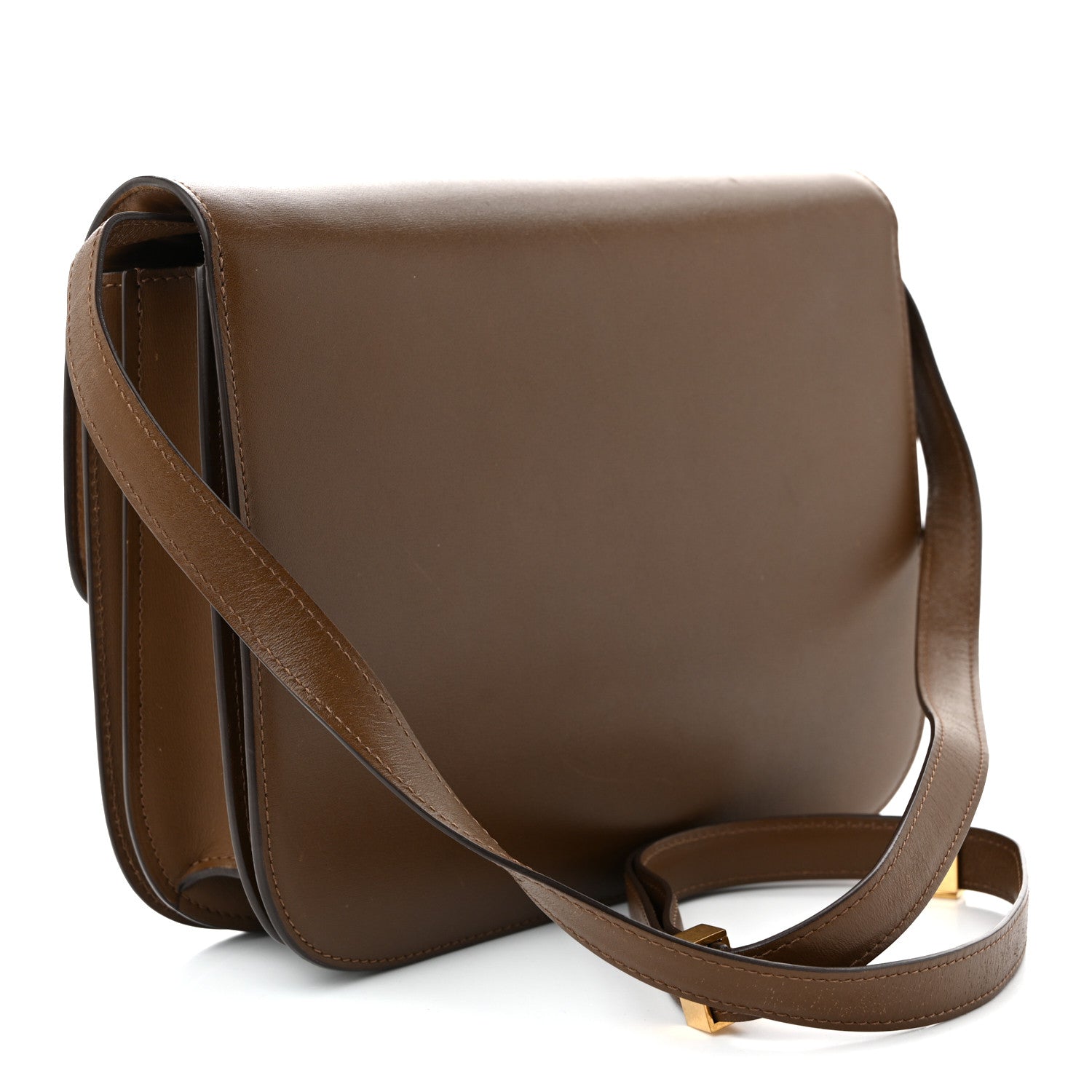 Box Calfskin Medium Classic Box Flap Bag Camel