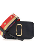 Saffiano Small Snapshot Camera Bag Navy Multicolor