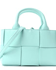 Grained Calfskin Maxi Intrecciato Mini Arco Tote Pale Blue