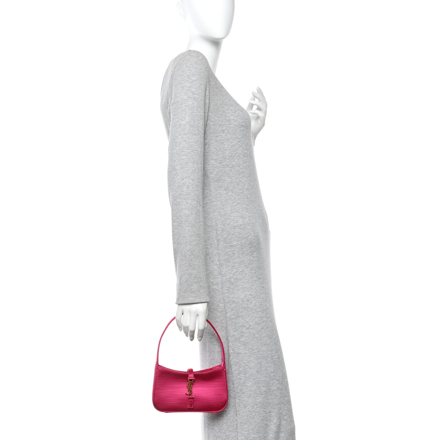Satin Le 5 A 7 Mini Hobo Guava Pink