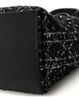 Calfskin Tweed Cannage Medium Toujours Black White