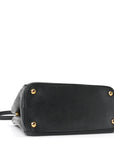 Saffiano Small Galleria Double Zip Tote Black