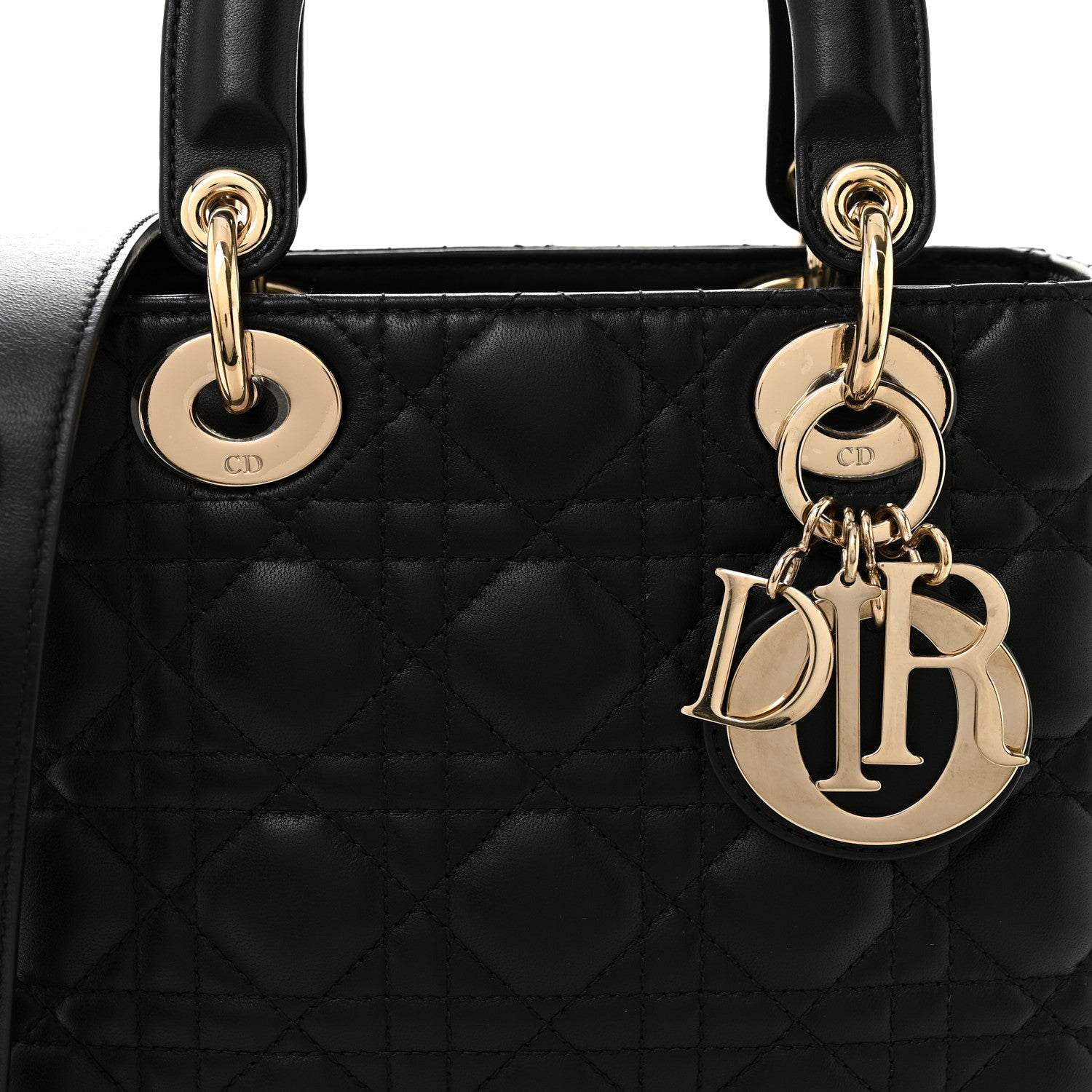 Lambskin Cannage Small My ABCD1OR Lady D1OR Black