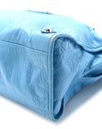 Agneau Classic Silver Hardware City Bleu Azur Clair