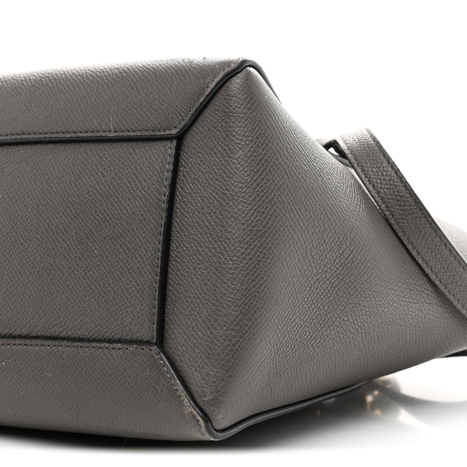 Grained Calfskin Micro Belt Bag Grey