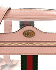 Vinyl Web Mini Ophidia Transparent Shoulder Bag Perfect Pink