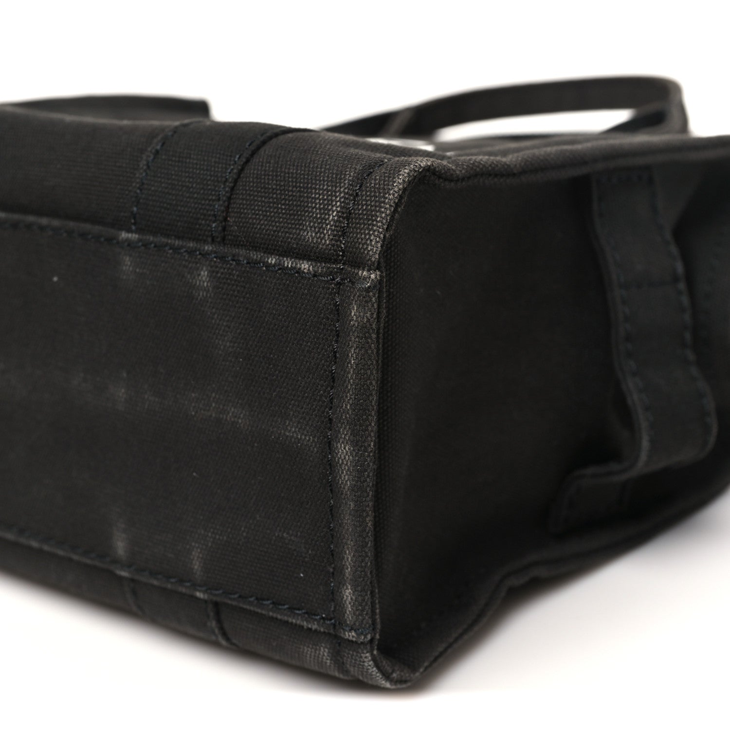 Cotton Canvas Small The Traveler Tote Bag Black
