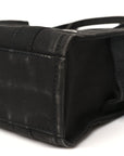 Cotton Canvas Small The Traveler Tote Bag Black