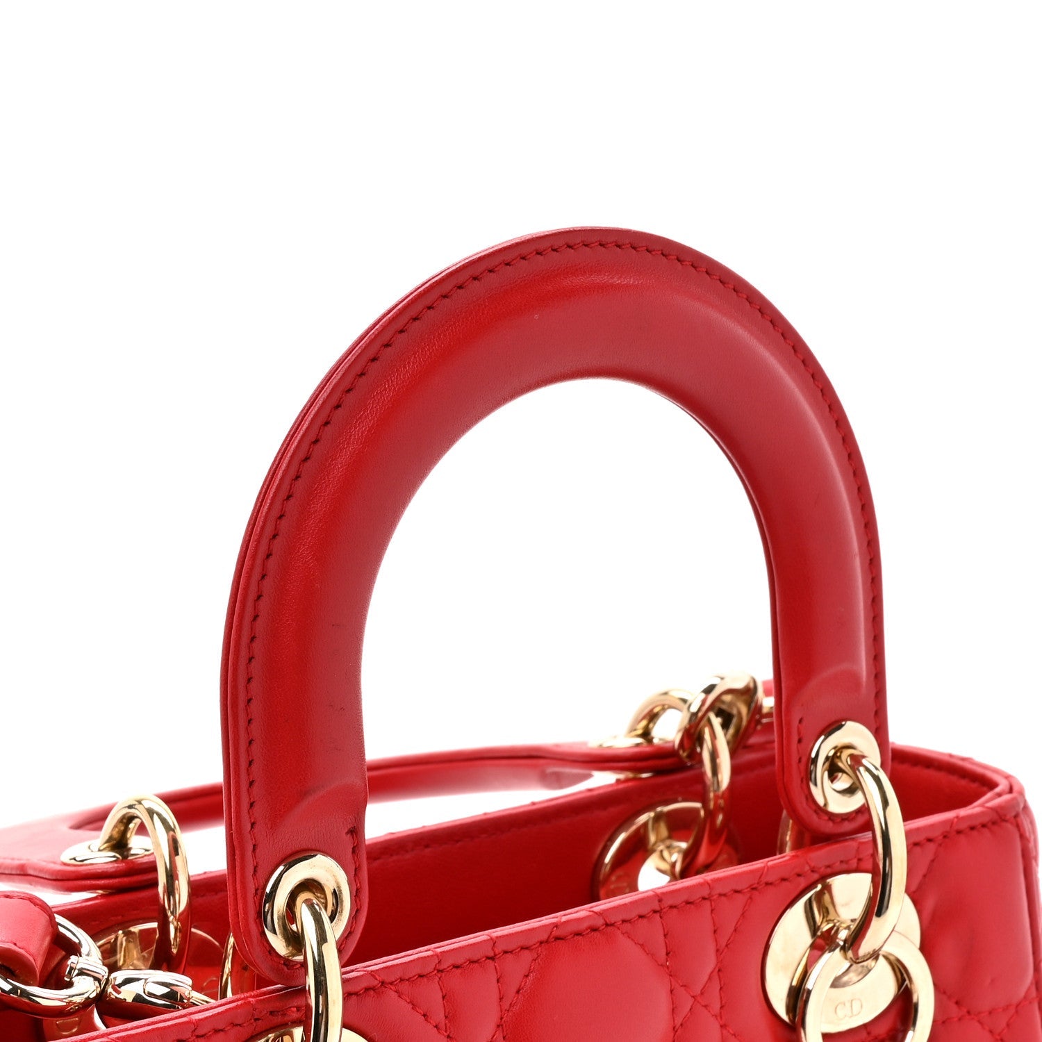 Lambskin Cannage Small My ABCD1OR Lady D1OR Red