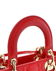 Lambskin Cannage Small My ABCD1OR Lady D1OR Red
