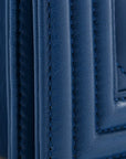 Lambskin Chevron Quilted New Medium Boy Flap Blue