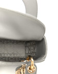 Lambskin Cannage Mini Lady D1OR Gray Opaline