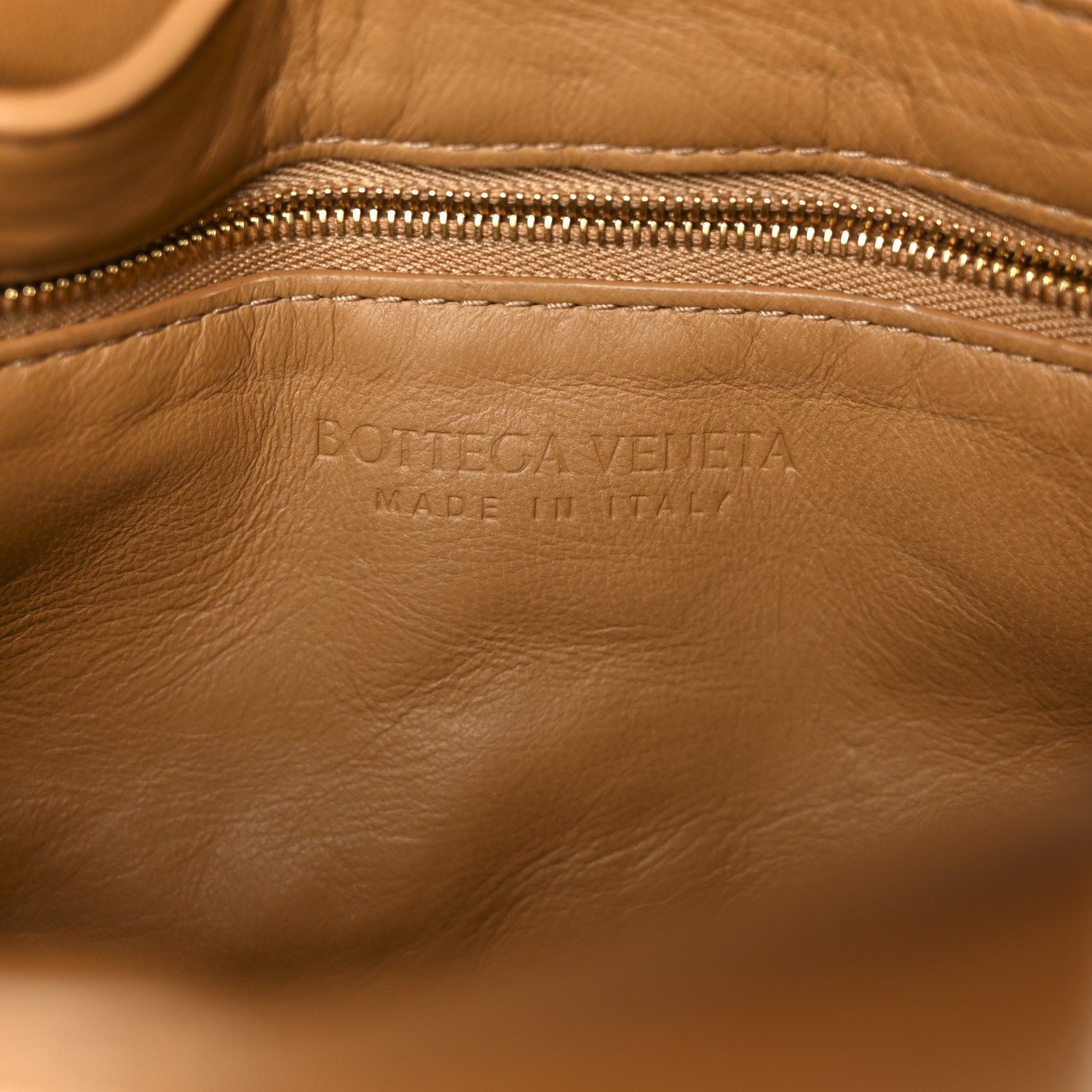 Nappa Maxi Intreccio Padded Cassette Crossbody Bag Caramel