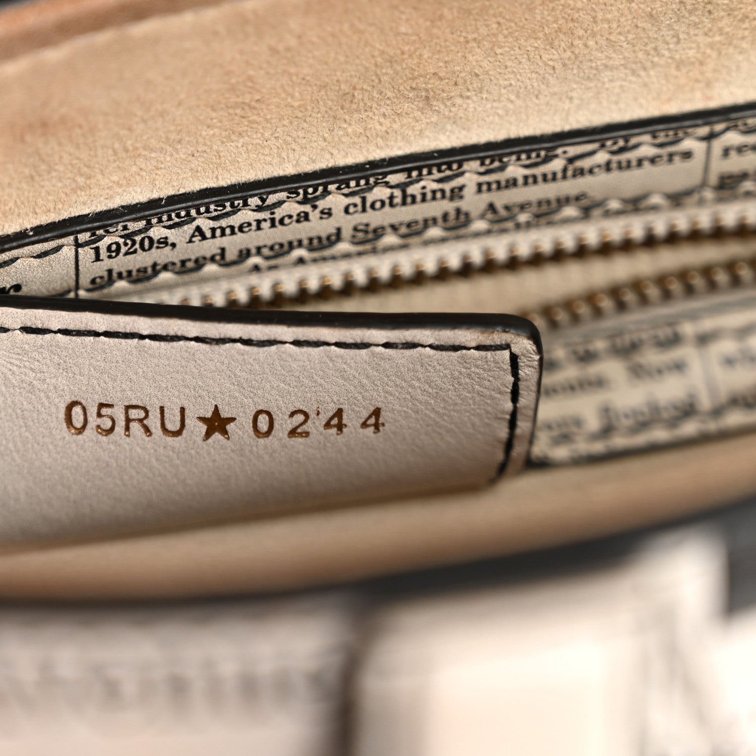 Calfskin Newspaper Printed Saddle Bag Black White