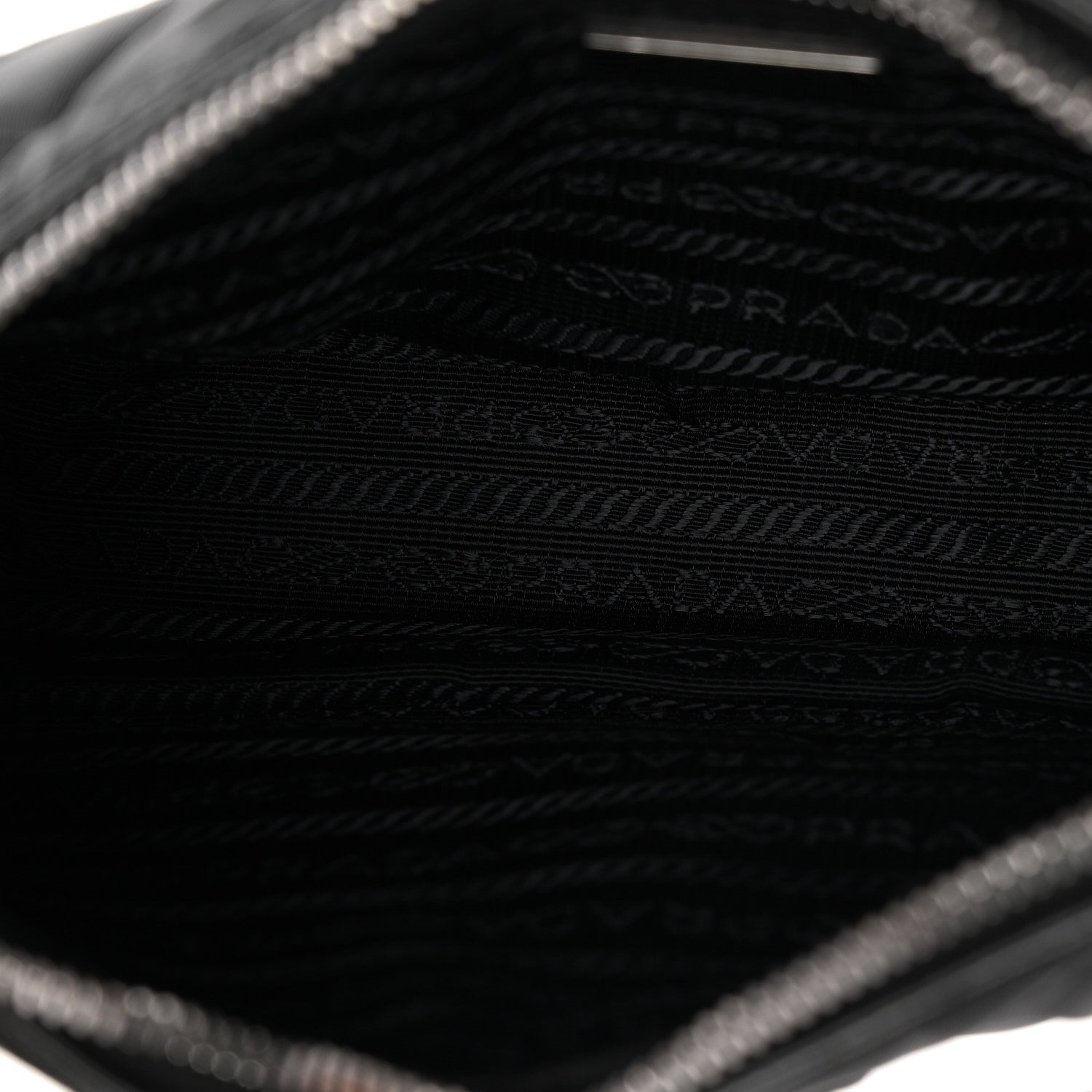 Nylon Tessuto Impuntu Quilted Crossbody Bag Black