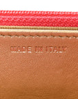 Lambskin Quilted CC Pearl Crush Wallet on Chain WOC Red
