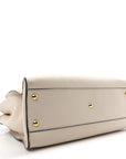 Vitello Seta Snakeskin Monster Eyes Medium Peekaboo Iconic Satchel  Amido Sand Black